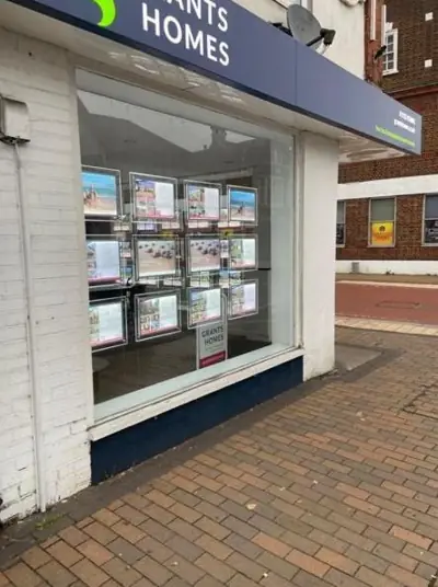 Grants Homes estate agent shopfront repainted