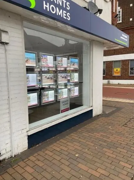 Grants Homes estate agent shopfront repainted