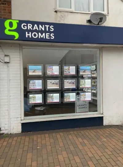 Grants Homes estate agent shopfront repainted