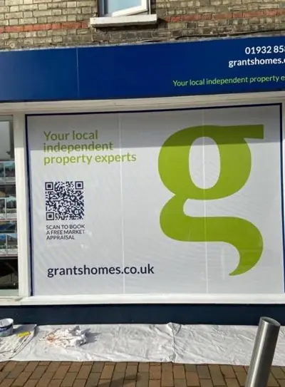 Grants Homes estate agent shopfront repainted