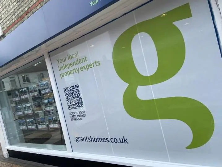 Grants Homes estate agent shopfront repainted