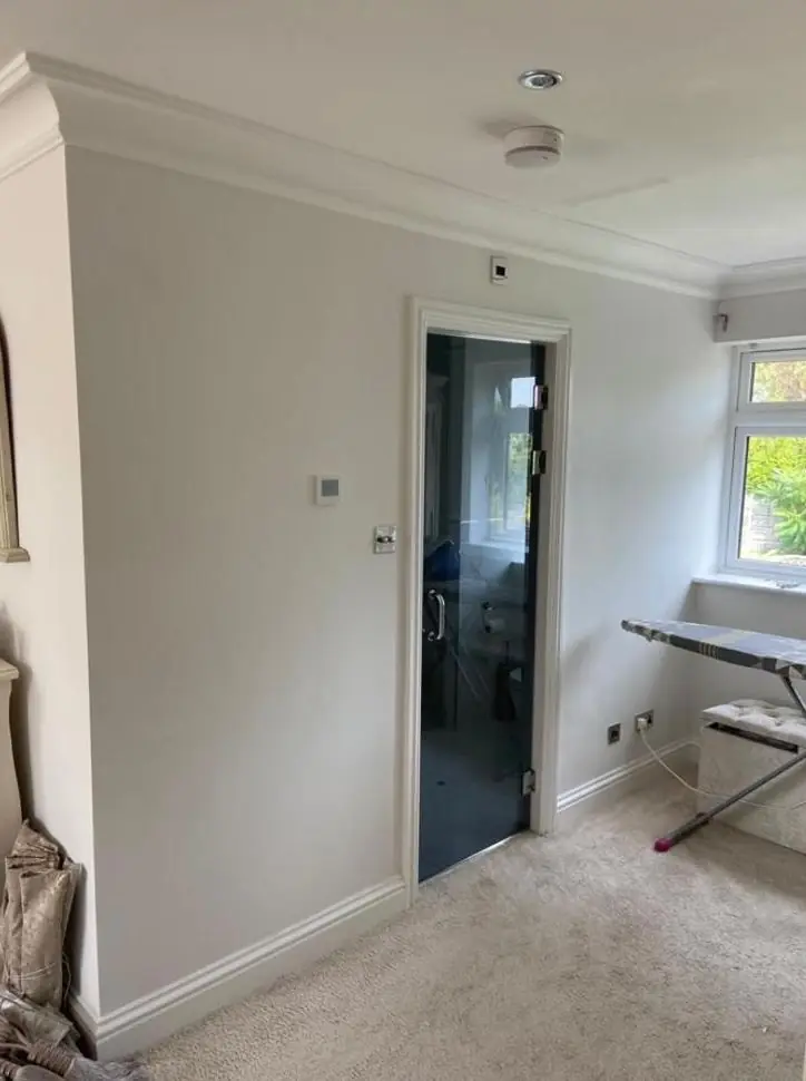 Room decorated in fresh white