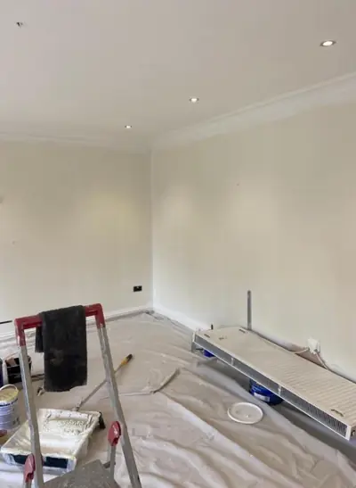 Room decorated in fresh white