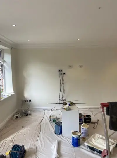 Room decorated in fresh white