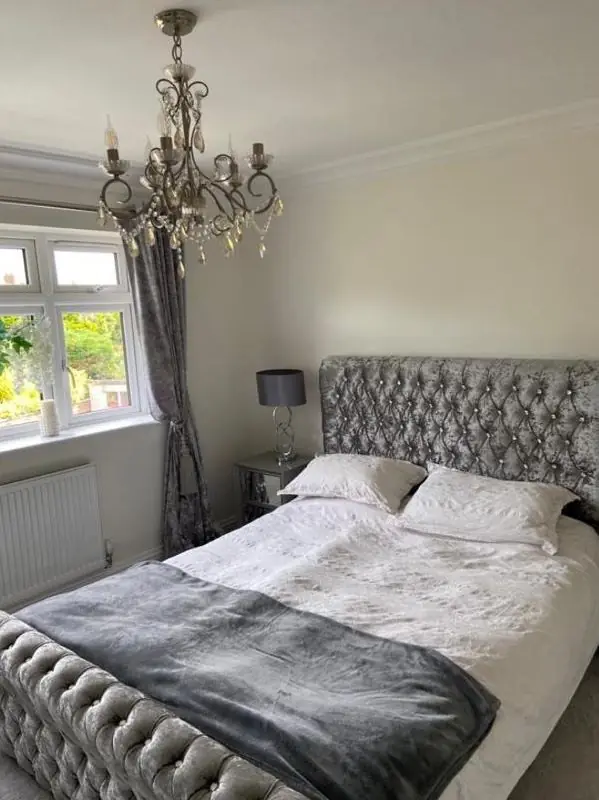 Bedroom decorated in soft neutral tones