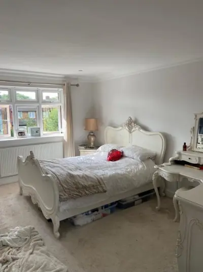 Bedroom decorated in soft neutral tones